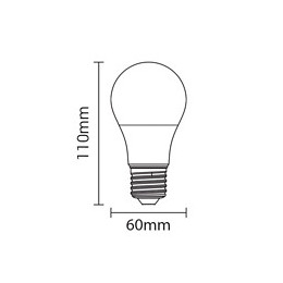 Ampoule E27 Led 12w 220v A60 Dimmable - Blanc Chaud 2300k - 3500k - Silamp