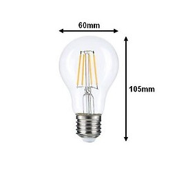Ampoule E27 Led A60 8w Filament - Blanc Neutre 4000k - 5500k - Silamp