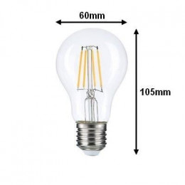 Ampoule E27 Led 6w Filament A60 - Blanc Neutre 4000k - 5500k - Silamp