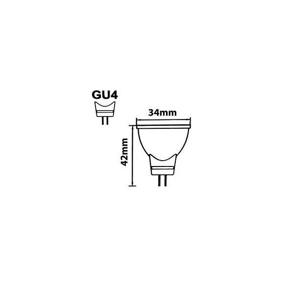 Ampoule Led Gu4 / Mr11 4w 12v - Blanc Froid 6000k - 8000k - Silamp