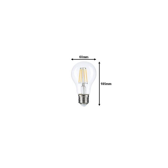 Ampoule E27 Led A60 8w Filament - Blanc Froid 6000k - 8000k - Silamp