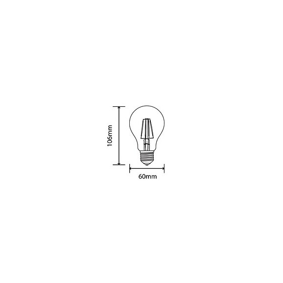 Ampoule E27 Led Dimmable 6w A60 Filament - Blanc Chaud 2300k - 3500k - Silamp
