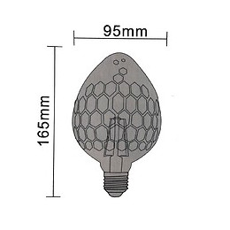 Ampoule E27 Led Dimmable Filament 6w Diamant Ambrée - Blanc Chaud 2300k - 3500k - Silamp