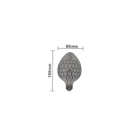 Ampoule E27 Led Dimmable Filament 6w Diamant Ambrée - Blanc Chaud 2300k - 3500k - Silamp