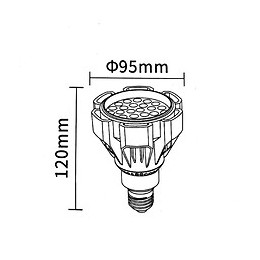 Ampoule E27 Led 35w Noire 220v Par30 - Blanc Chaud 2300k - 3500k - Silamp