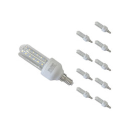 Ampoules Led E14 Lynx 7w 220v 360° Cfl - Pack De 10 - Blanc Froid 6000k - 8000k - Silamp