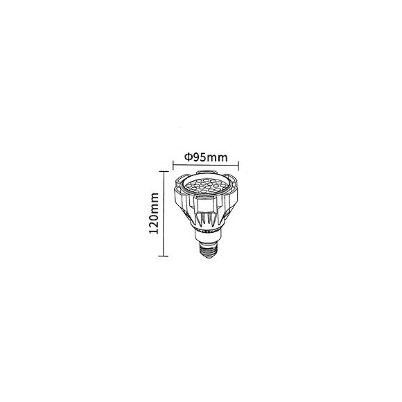 Ampoule E27 Led 35w Noire 220v Par30 - Blanc Froid 6000k - 8000k - Silamp