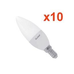 Ampoule E14 Led 8w 220v C37 180° (pack De 10) - Blanc Neutre 4000k - 5500k - Silamp