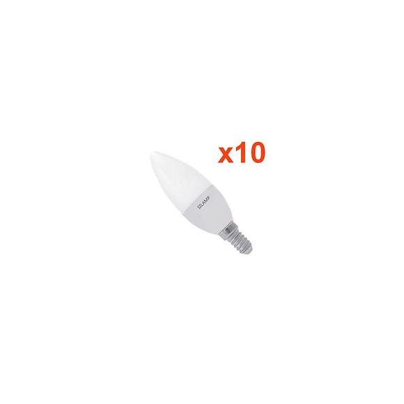 Ampoule E14 Led 8w 220v C37 180° (pack De 10) - Blanc Neutre 4000k - 5500k - Silamp