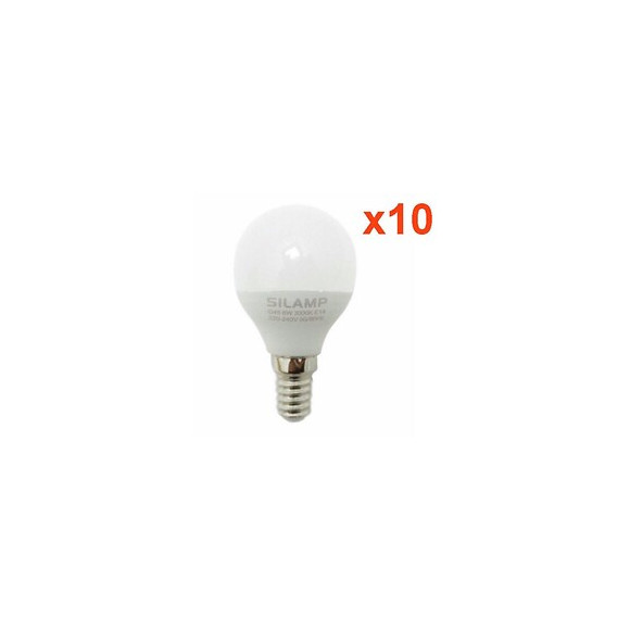 Ampoule E14 Led 6w 220v G50 220° - Pack De 10 - Blanc Froid 6000k - 8000k - Silamp
