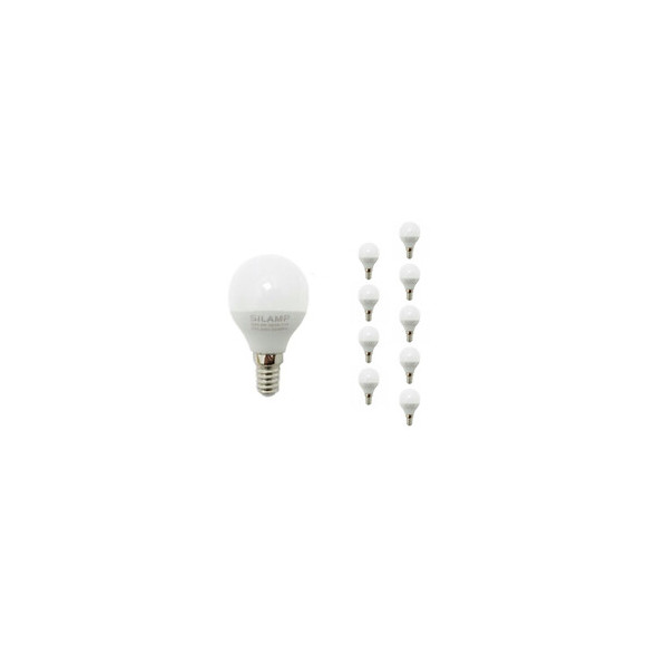 Ampoule E14 Led 6w 220v G50 220° - Pack De 10 - Blanc Froid 6000k - 8000k - Silamp