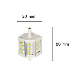 Ampoule Led R7s 78mm 6w 220v Smd5730 18led 200° - Blanc Neutre 4000k - 5500k - Silamp