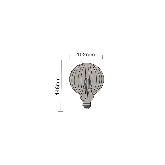 Ampoule E27 Led Dimmable Filament 6w Ambrée - Blanc Chaud 2300k - 3500k - Silamp