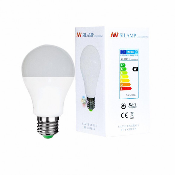 Ampoule E27 Led 8w 220v A60 220° Anti-blackout - Blanc Chaud 2300k - 3500k - Silamp