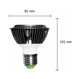 Ampoule E27 Led 15w 220v 12led Par30 24° - Blanc Chaud 2300k - 3500k - Silamp