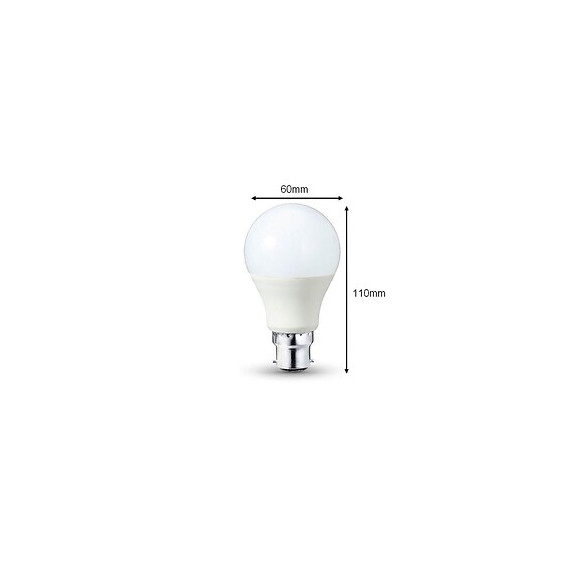 Ampoule Led B22 9w 220v A60 180° - Blanc Neutre 4000k - 5500k - Silamp