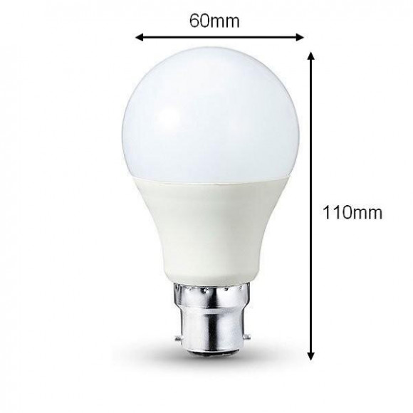 Ampoule Led B22 9w 220v A60 180° - Blanc Neutre 4000k - 5500k - Silamp