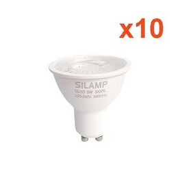 Ampoule Led Gu10 8w 220v (pack De 10) - Blanc Neutre 4000k - 5500k - Silamp