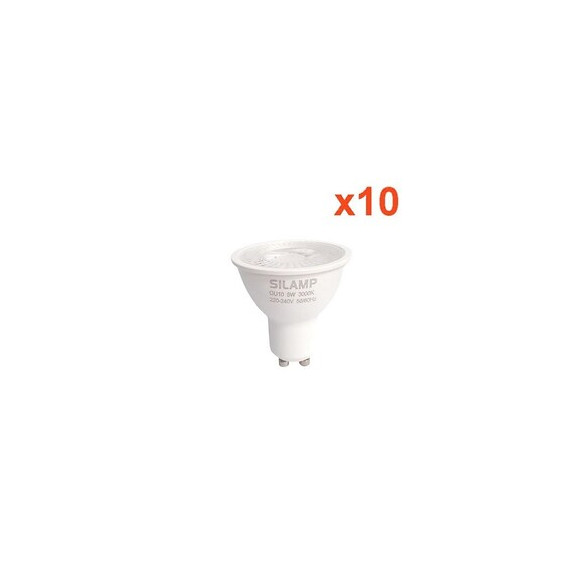 Ampoule Led Gu10 8w 220v (pack De 10) - Blanc Neutre 4000k - 5500k - Silamp