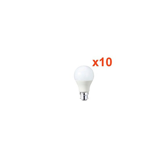 Ampoule Led B22 9w 220v A60 180° (pack De 10) - Blanc Neutre 4000k - 5500k - Silamp