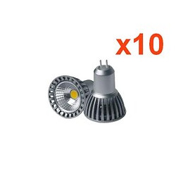 Ampoule Led Cob Gu5.3 / Mr16 12v 4w 50° (pack De 10) - Blanc Neutre 4000k - 5500k - Silamp