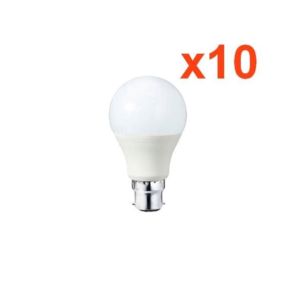 Ampoule Led B22 9w 220v A60 180° (pack De 10) - Blanc Neutre 4000k - 5500k - Silamp