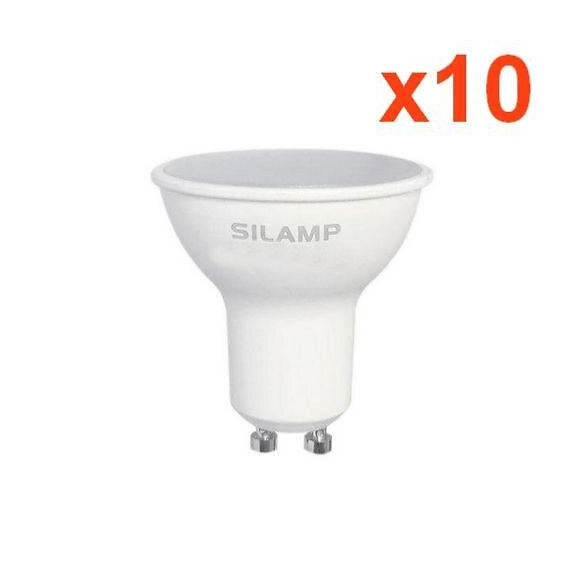 Ampoule Led Gu10 8w 220v (pack De 10) - Blanc Chaud 2300k - 3500k - Silamp