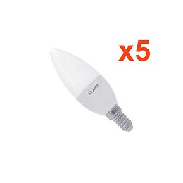 Ampoule E14 Led 8w 220v C37 180° (pack De 5) - Blanc Chaud 2300k - 3500k - Silamp