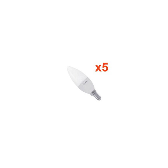 Ampoule E14 Led 8w 220v C37 180° (pack De 5) - Blanc Chaud 2300k - 3500k - Silamp