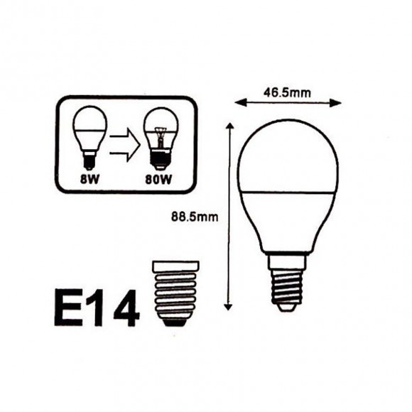 Ampoule E14 Led 6w 220v G45 Dimmable (pack De 10) - Blanc Chaud 2300k - 3500k - Silamp