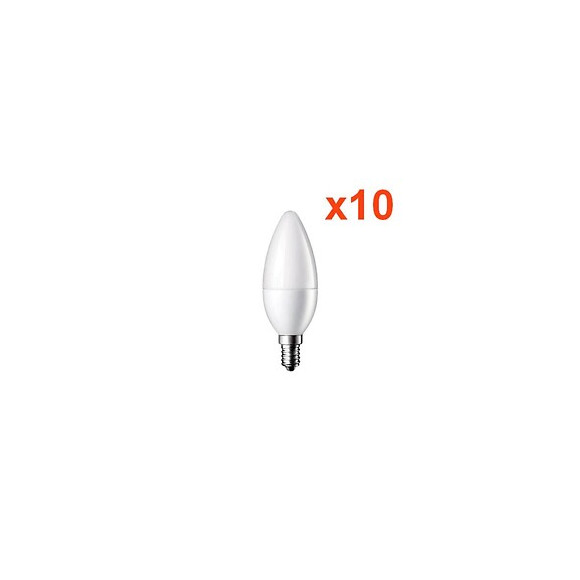 Ampoule E14 Led 6w 220v C37 180° (pack De 10) - Blanc Neutre 4000k - 5500k - Silamp