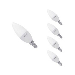Ampoule E14 Led 8w 220v C37 180° (pack De 5) - Blanc Froid 6000k - 8000k - Silamp