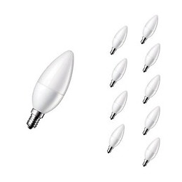 Ampoule E14 Led 6w 220v C37 180° Dimmable (pack De 10) - Blanc Neutre 4000k - 5500k - Silamp
