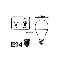 Ampoule E14 Led 6w 220v G45 Dimmable - Blanc Froid 6000k - 8000k - Silamp