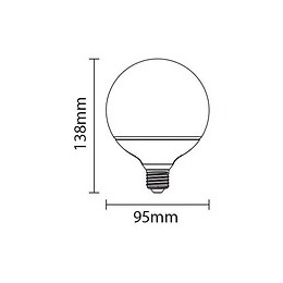 Ampoule E27 Led 15w G95 270° Globe - Blanc Chaud 2300k - 3500k - Silamp