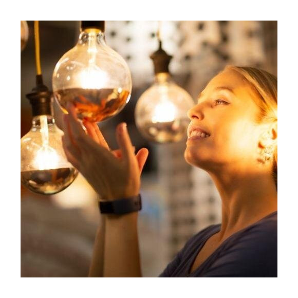 Ampoule E27 Led Filament 4w G95 Reflet Argent - Blanc Chaud 2300k - 3500k - Silamp