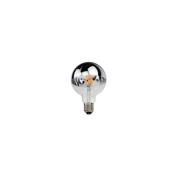 Ampoule E27 Led Filament 7w G95 Reflet Argent - Blanc Chaud 2300k - 3500k - Silamp