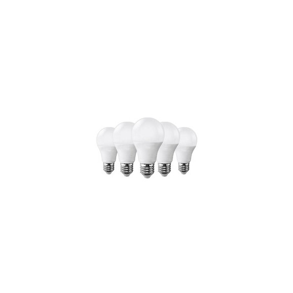 Ampoule E27 Led 9w 220v A60 180° (pack De 5) - Blanc Neutre 4000k - 5500k - Silamp