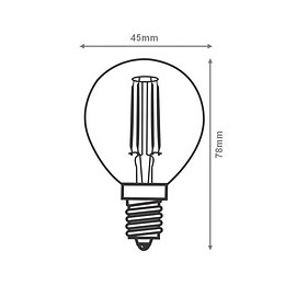 Ampoule E14 Led Filament 4w G45 (pack De 10) - Blanc Chaud 2300k - 3500k - Silamp
