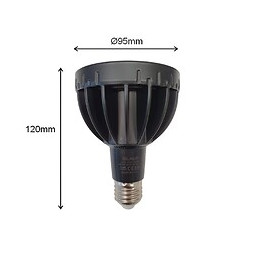 Ampoule E27 Led 35w Noire 220v Par30 30 Led - Blanc Neutre 4000k - 5500k - Silamp