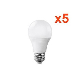 Ampoule E27 Led 9w 220v A60 180° (pack De 5) - Blanc Chaud 2300k - 3500k - Silamp