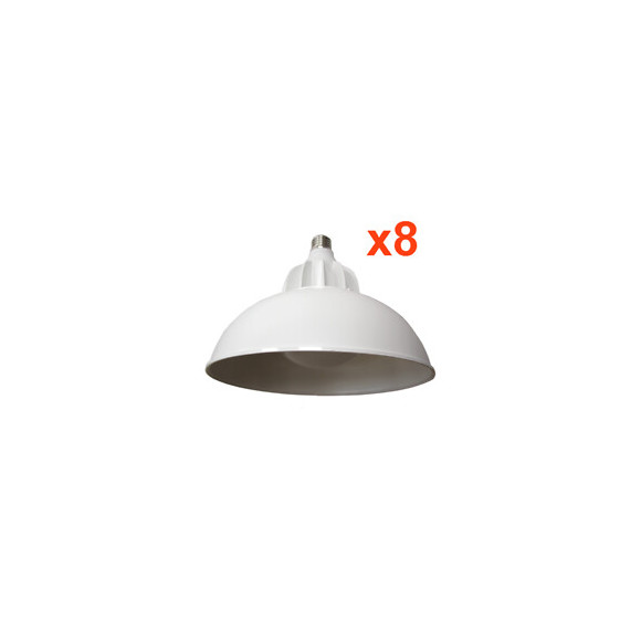 Ampoule Led Cloche E27 50w 220v 120° (pack De 8) - Blanc Chaud 2300k - 3500k - Silamp
