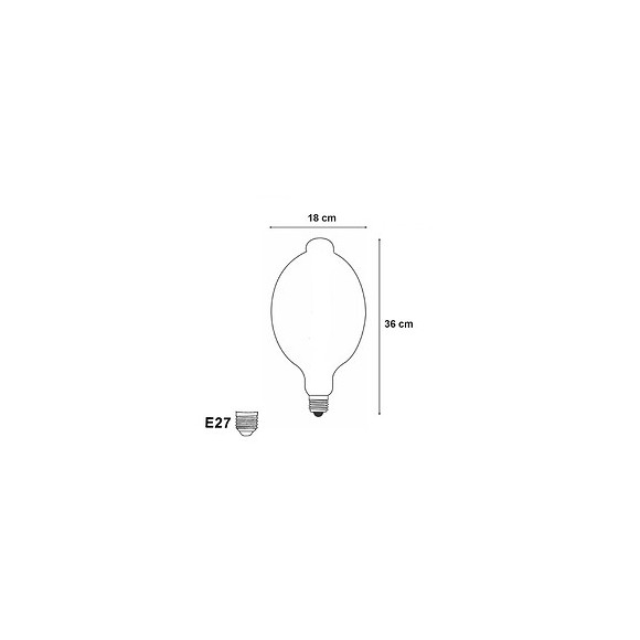 Ampoule E27 Led Filament 8w Bt180 Citron - Silamp