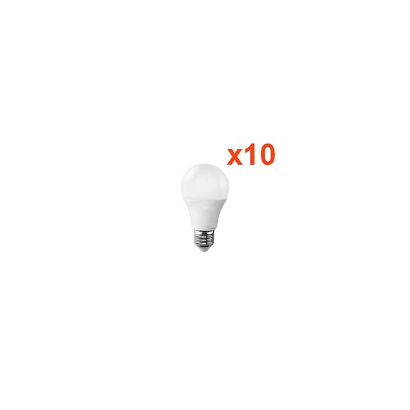 Ampoule E27 Led 9w 220v A60 180° (pack De 10) - Blanc Neutre 4000k - 5500k - Silamp