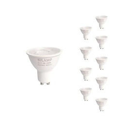 Ampoule Led Gu10 8w 220v (pack De 10) - Blanc Froid 6000k - 8000k - Silamp