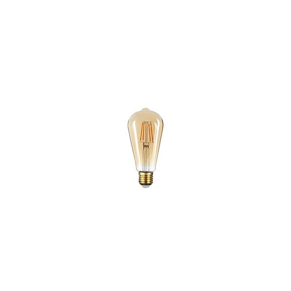 Ampoule E27 Led Filament 6w St64 Edison - Blanc Chaud 2300k - 3500k - Silamp