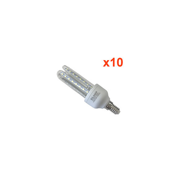 Ampoule E14 Led Lynx 9w 220v 360° Cfl - Pack De 10 - Blanc Neutre 4000k - 5500k - Silamp