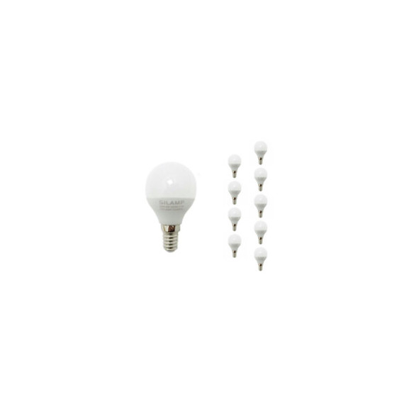 Ampoule E14 Led 6w 220v G50 220° - Pack De 10 - Blanc Neutre 4000k - 5500k - Silamp