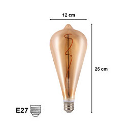 Ampoule E27 Led Filament 8w St130 Edison - Silamp