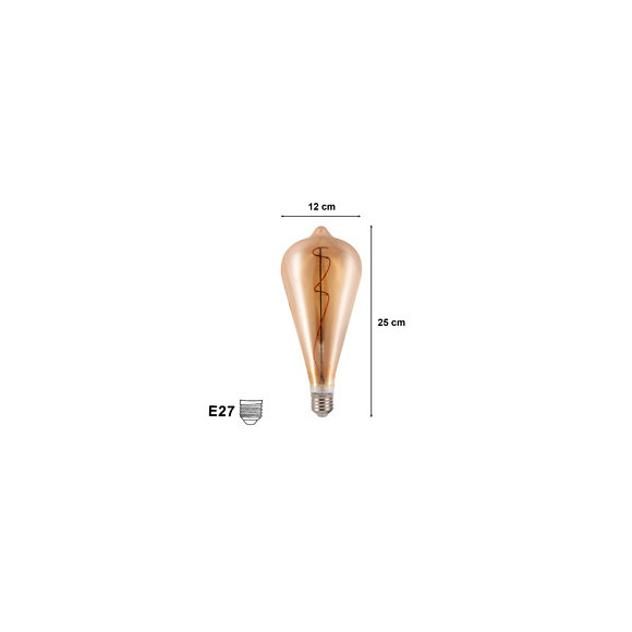Ampoule E27 Led Filament 8w St130 Edison - Silamp